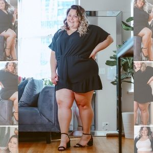 Chic Flare Black Romper